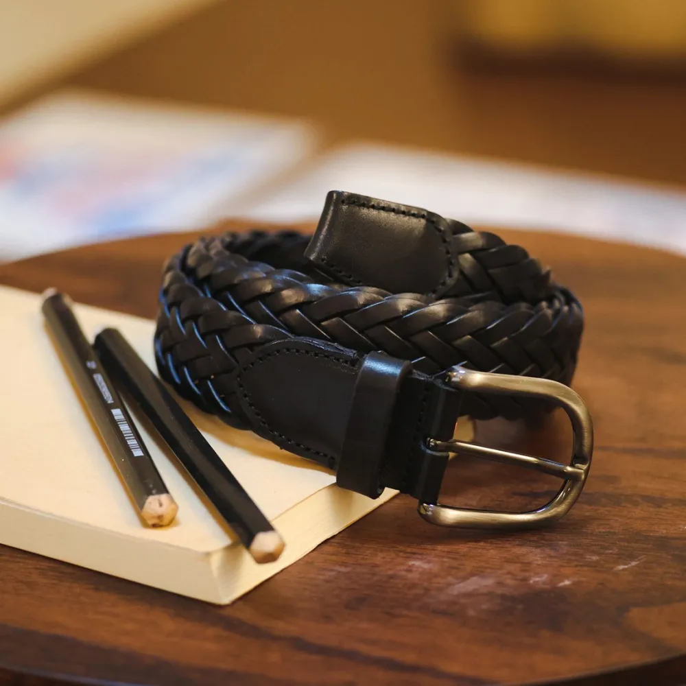 ceinture_tresse_en_cuir_6.webp Homme Les Raffineurs Ceinture tressée en cuir