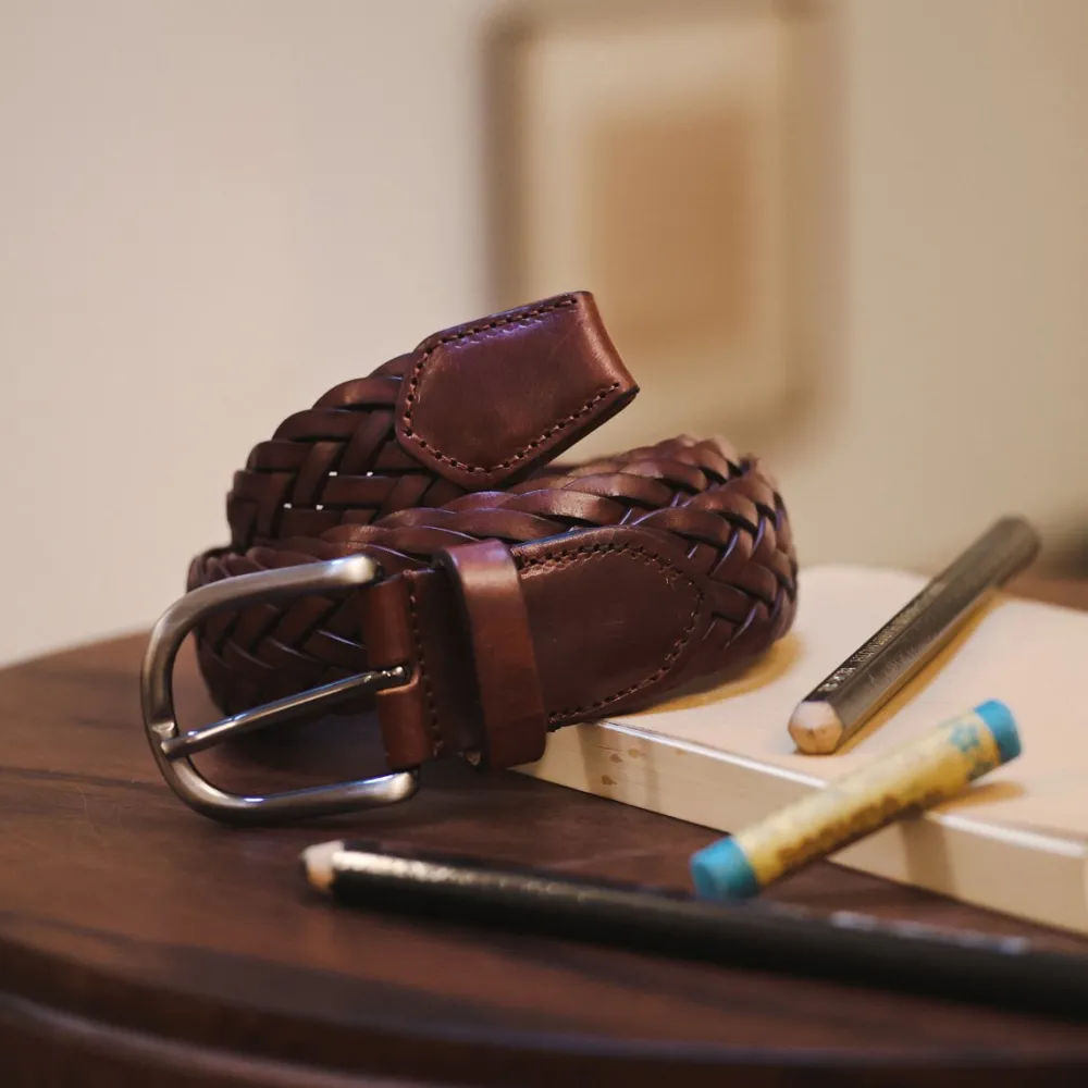 ceinture_tresse_en_cuir_7.webp Homme Les Raffineurs Ceinture tressée en cuir