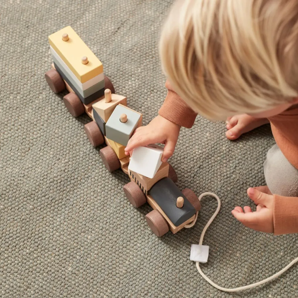 Enfant Les Raffineurs Petit train empilable en bois