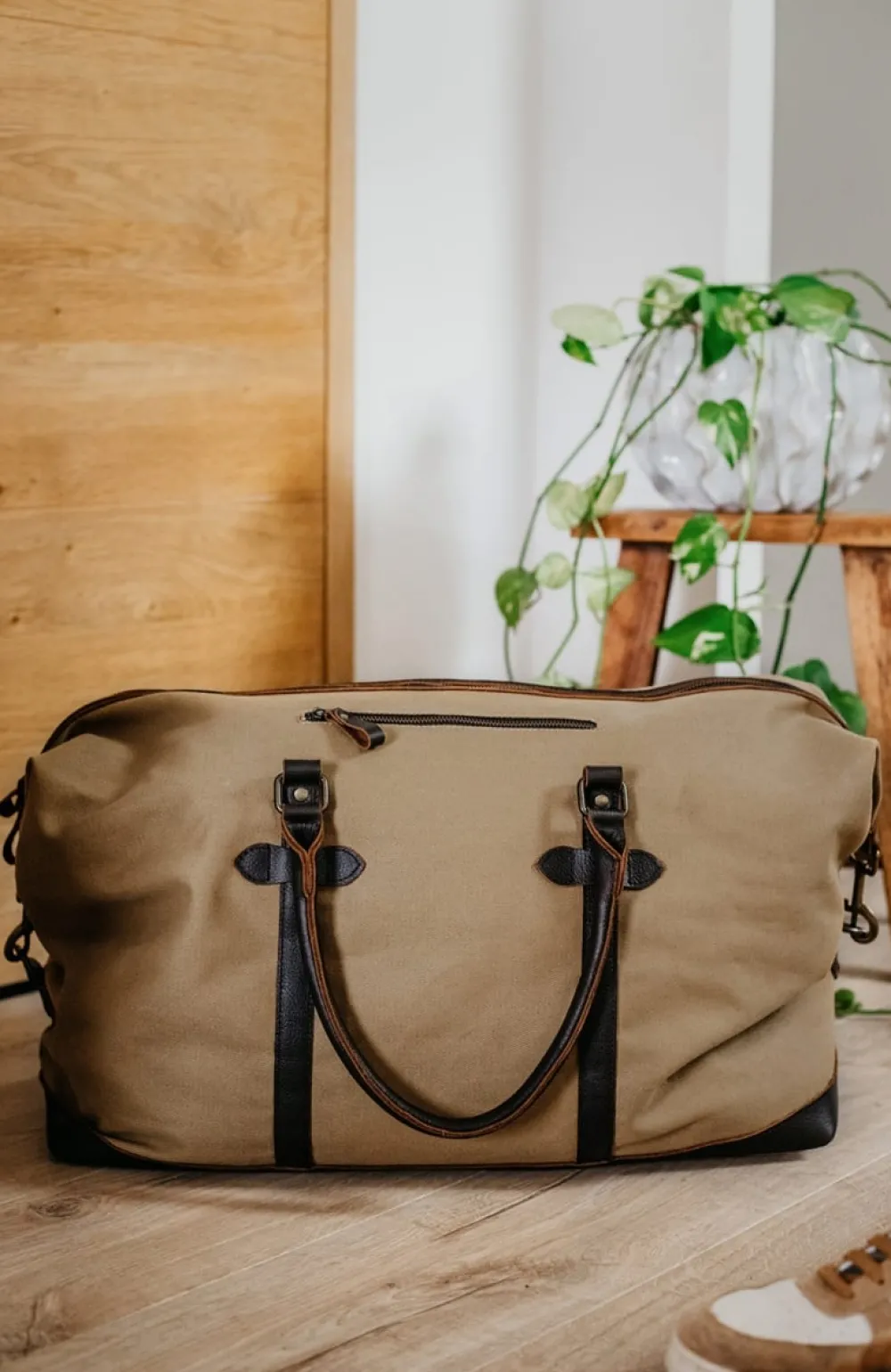 sac_weekend_toile__cuir_4.webp Femme Les Raffineurs Sac weekend toile & cuir