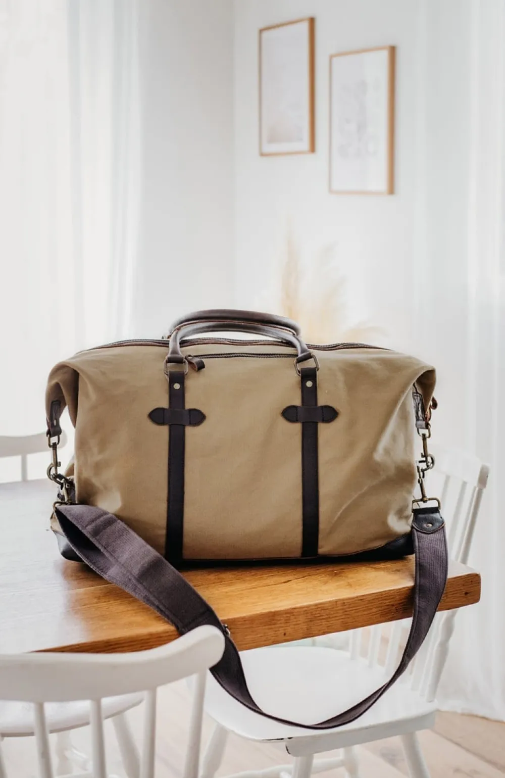 sac_weekend_toile__cuir_7.webp Femme Les Raffineurs Sac weekend toile & cuir