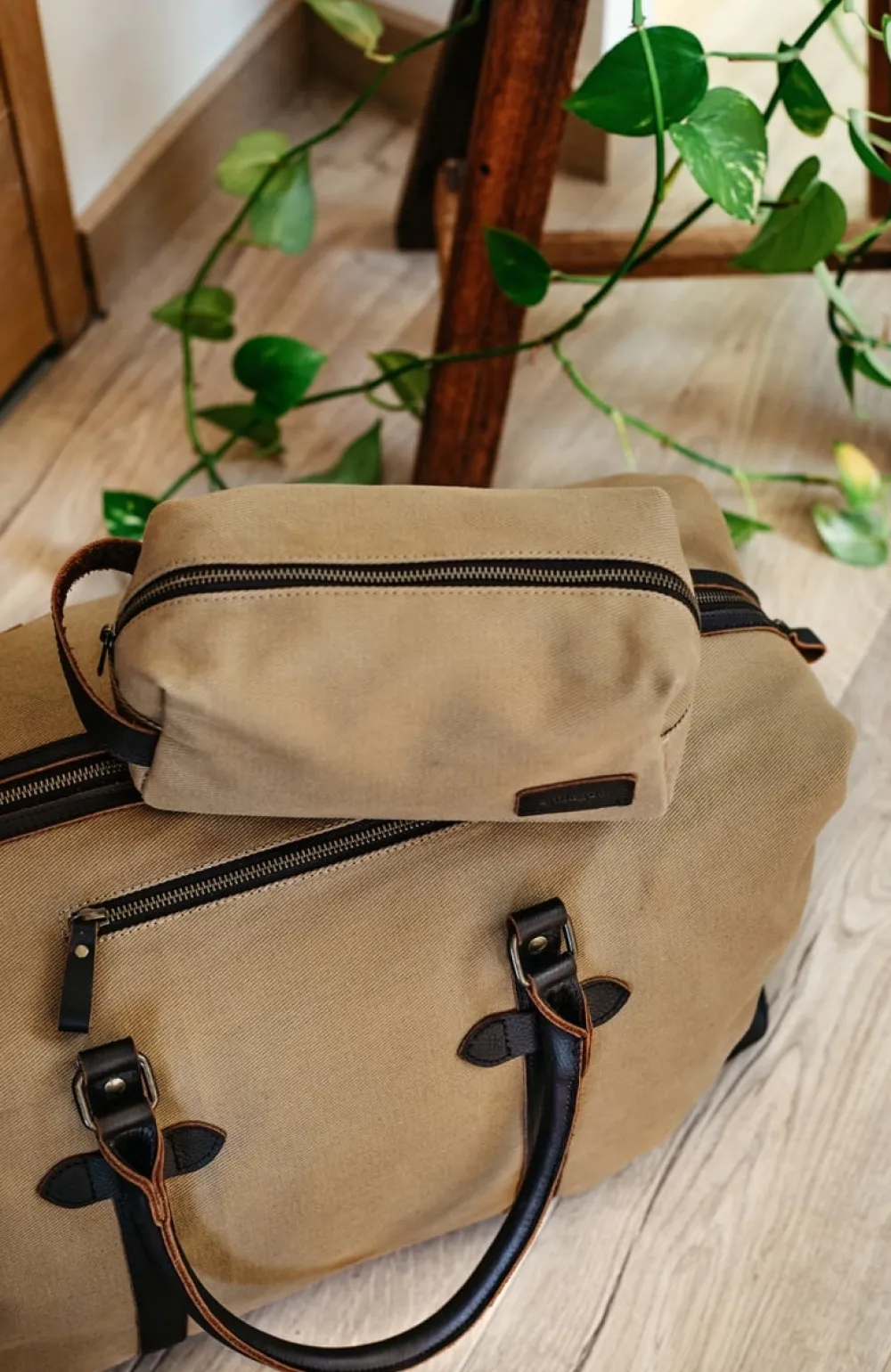 sac_weekend_toile__cuir_8.webp Femme Les Raffineurs Sac weekend toile & cuir