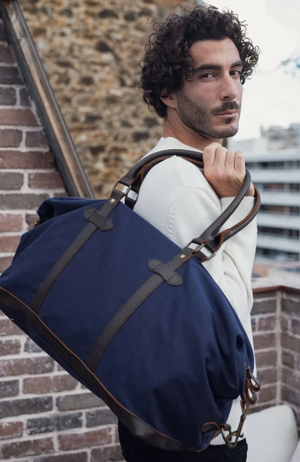 sac_weekend_toile__cuir_9.webp Femme Les Raffineurs Sac weekend toile & cuir