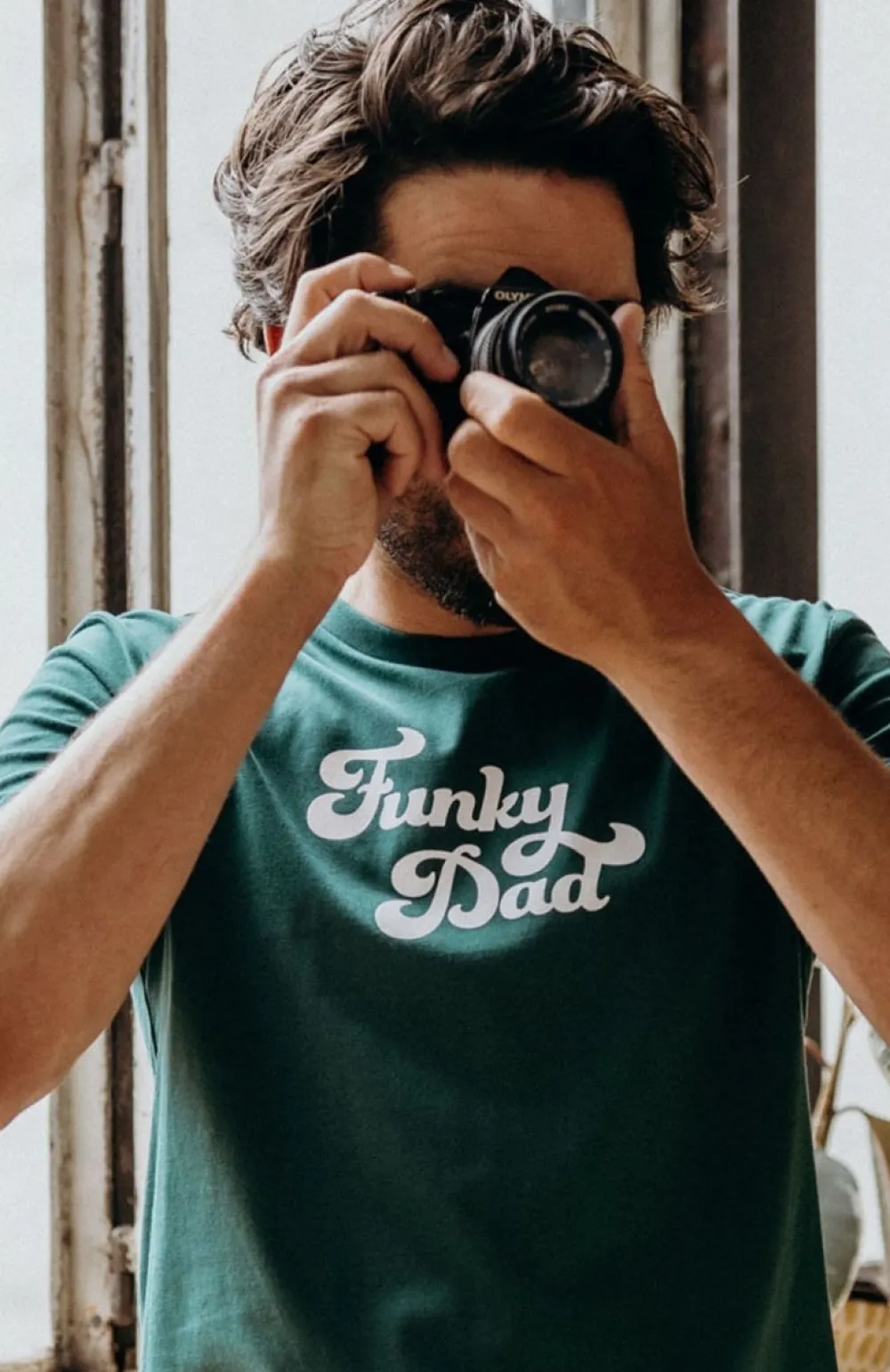 tshirt_funky_dad__vert_2.webp Homme Les Raffineurs T-shirt Funky Dad - Vert